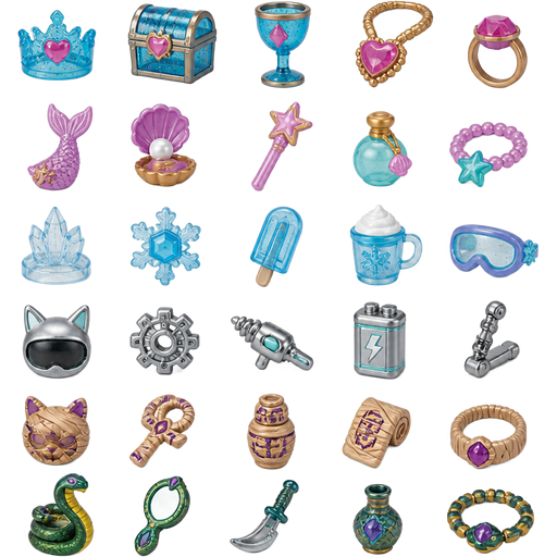moose toys treasure x meow gold 5 non-gold- treasures based on mermaid cat princess 5 non-gold- treasures based on ice cat 5 non-gold- treasures based on robot cat 5
non-gold- treasures based on mummy cat 5 non-gold- treasures based on naga cat