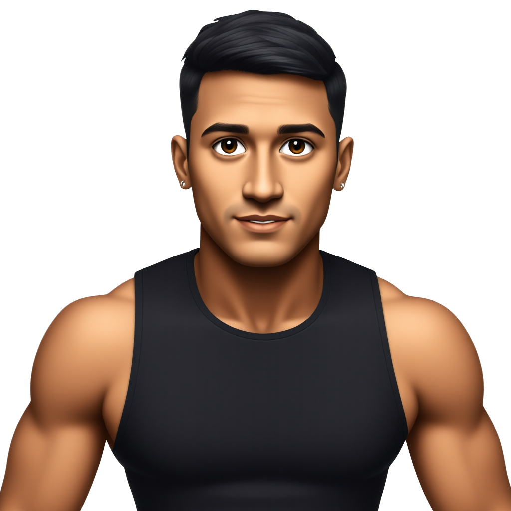 Sri lankan hot guy , fit , handsom, not too much brown skin, dressed in a casual,but very handsome and fashionable way, amazing short hairstyle, masculine, very very dark brown eyes as in like black, mini earrings, dark hair, fully body showing