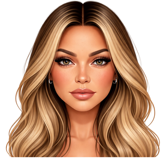 48 year old baddie with full but not too big lips a slight bumpy nose cheek bones with freckles almond shaped gray colored eyes long lashes nose stud fair skin with long slightly wavy blonde hair and dark roots parted in the middle serious latina