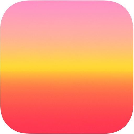Draw a gradient. Soft pink at the top, bright yellow in the middle (thin line), coral red at the bottom