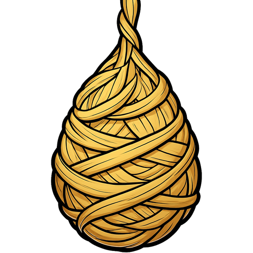 made out of blonde hair giant slikworm cocooned pod encased enveloped cocooned covered with made out of blonde hair huge coating of made out of blonde hair slik and huge made out of blonde hair slik wrappings and huge made out of blonde hair webbing wrappings made out of blonde hair hanged on the ceiling