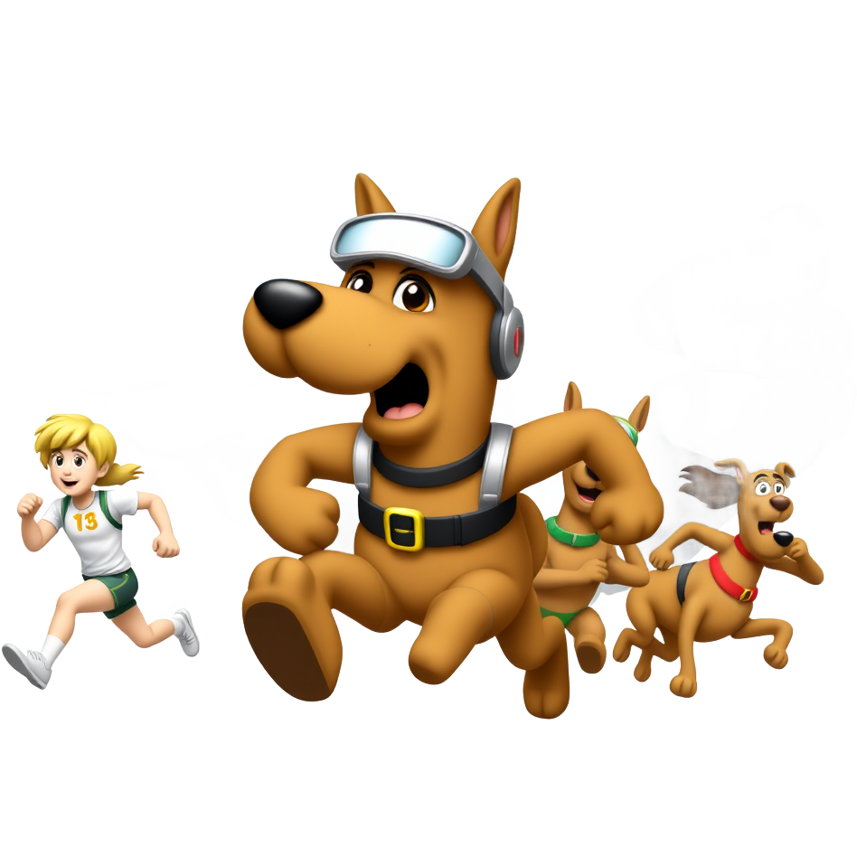 Burst of time warp hole come out of dream in dark while each scooby doo character keep changing while reaching their hand to save me
