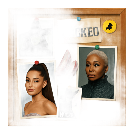 Anything from wicked one through two on a bulletin board with lots of detail no glitches real Ariana Grande and Cynthia Erivo