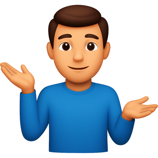 A man with one hand open facing the sky at shoulder length and another hand open facing the sky at waist length
