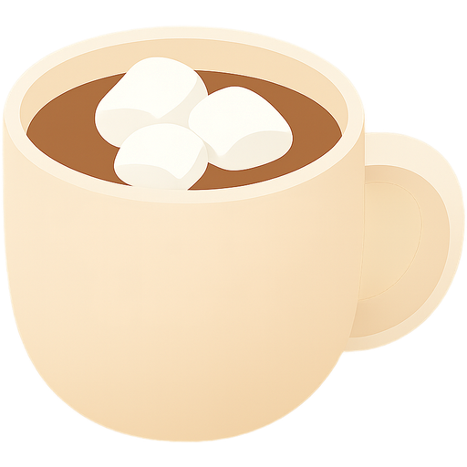 Minimal aesthetic light cream cup with coffee and white marshmallows, simple modern flat vector, pastel tones, clean design, transparent background