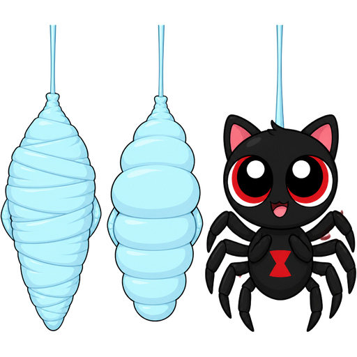 wrapped up and mummified fully covered in a #B8FFFF spider slik cocoon shaped like blossom arms behind back with #B8FFFF spider slik wrappings completely covered with thick layers non-transparent #B8FFFF spider slik wrappings hanging on ceiling next to wrapped up and mummified fully covered in a #B8FFFF spider slik cocoon shaped like bubbles arms behind back with #B8FFFF spider slik wrappings completely covered with thick layers non-transparent #B8FFFF spider slik wrappings hanging on ceiling next a happy male black widow spider cat drider hybrid powerpuff girls version