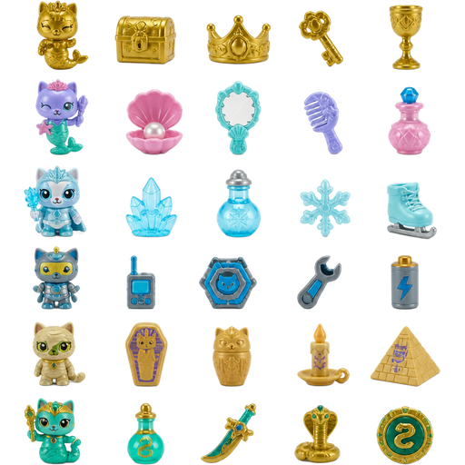 moose toys treasure x meow gold 5 non-gold- treasures based on mermaid cat princess 5 non-gold- treasures based on ice cat 5 non-gold- treasures based on robot cat 5
non-gold- treasures based on mummy cat 5 non-gold- treasures based on naga cat