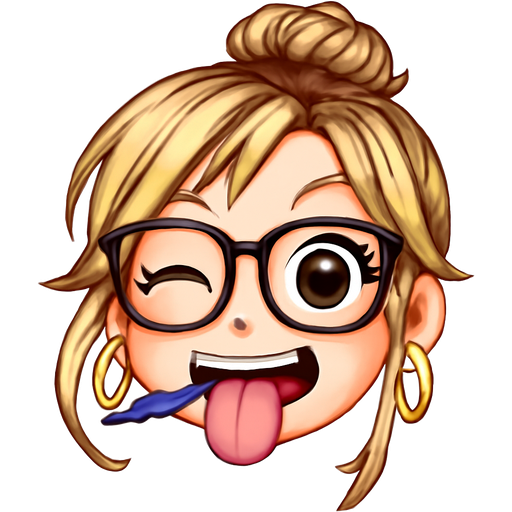 IN CUTE AND BADDIE ANIME FORM a teacher with blonde highlights in a messy bun wearing gold hoop earnings blonde hair brown eyes