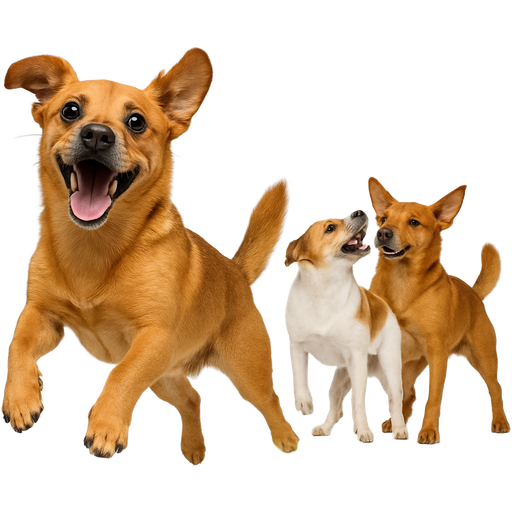 Make a really funny dog farting everywhere that is flying, and then make two other dogs behind it dancing with their butt cheeks smacking together