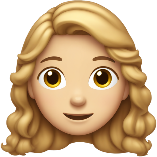 Character Base • A white girl emoji character, round and simplified (like standard emojis, not hyper-realistic). • Face shape: Soft, rounded, cheerful with rosy cheeks. • Expression: Gentle smile with eyes closed (relaxed, cozy, happy). Hair • Long, slightly wavy hair, cascading over shoulders. • Color: Medium brown base with subtle golden highlights that shimmer softly. • Hair should not cover the face entirely—kept tidy but cozy-looking. Clothing/Cozy Elements • Wrapped snugly in a thick, fuzzy blanket. • Blanket is soft pink, slightly oversized, folded around shoulders like a cocoon. • Edges of the blanket should look fluffy or wool-like (not stiff). Accessory – Drink • Holding a steaming mug of coffee or hot chocolate. • Mug is medium-sized, white ceramic with a red snowflake design on the front. • Steam rises in a soft swirl, shaped like a tiny glowing heart. • Mug is held with both hands, close to the chest, emphasizing warmth and coziness
