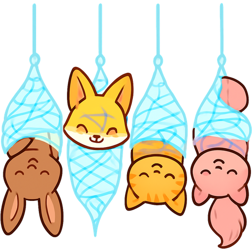 hanging #B8FFFF cocooned wrapped up brown rabbit happy turned upside down covered with #B8FFFF webbinghanging #B8FFFF cocooned wrapped up yellow fox happy turned upside down covered with #B8FFFF webbinghanging #B8FFFF cocooned wrapped up orange kitty happy turned upside down covered with #B8FFFF webbinghanging #B8FFFF cocooned wrapped up pink squirrel happy turned upside down covered with #B8FFFF webbing
