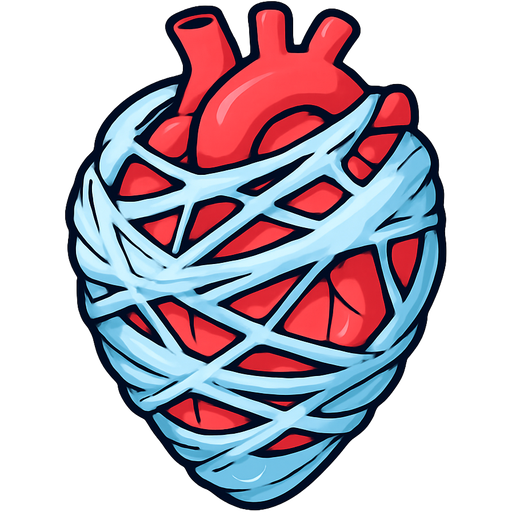 ##B8FFFF cocooned human heart cocoon pod wrapped up coated with huge think coat of #B8FFFF webbing and spider slik wrappings cocoon
