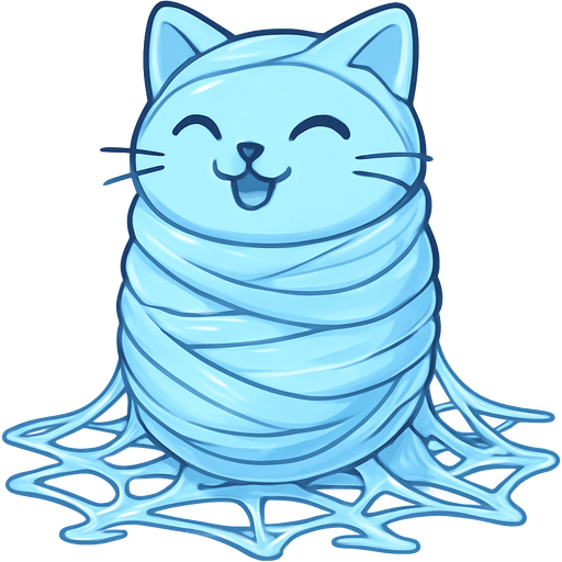 #B8FFFF slikworm cocooned pod encased enveloped cocooned #B8FFFF cat happy covered with #B8FFFF huge coating of #B8FFFF slik and huge #B8FFFF slik wrappings and huge #B8FFFF webbing wrappings #B8FFFF on the ground artistic creation, beautiful art