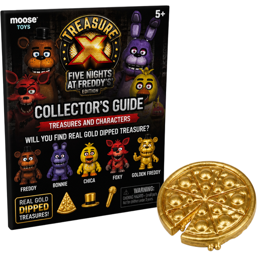 moose toys treasure x five nights at freddy's edition collectors guide treasures and characters will you find a real gold dipped pizza treasure