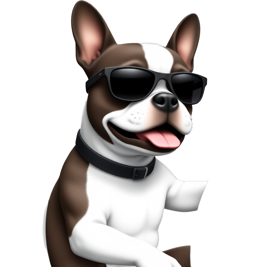 A cheerful Boston terrier wearing sunglasses, confidently steering a luxurious yacht. πΆβ΅οΈπ