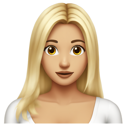 hair parted in the middle straight blonde hair, brown eyes, white skin, wearing cleavage a v-neck bodysuit, most beautiful clean girl