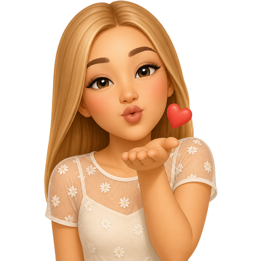 light skin woman with straight honey blonde hair wearing a summer illusion top short sleeves blowing a kiss