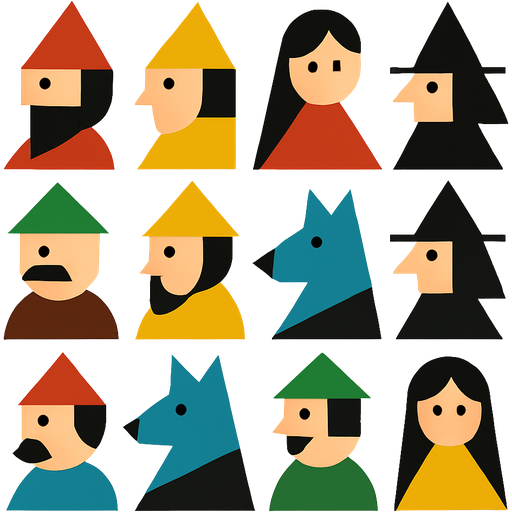 Dwarf 1/Dwarf 2/Stepsister 2/Witch 2/Amigo 3/Dwarf 3/Wolf 2/Witch 1/Amigo 2/Wolf 1/Amigo 1/Stepsister 1