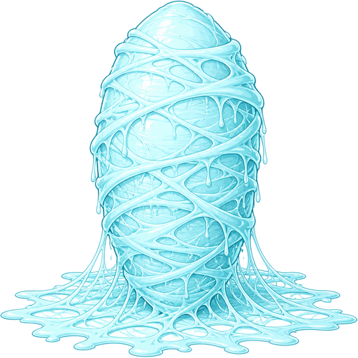 giant #B8FFFF slik worm cocoon upright covered with #B8FFFF coating of #B8FFFF spider slik and #B8FFFF spider slik wrappings and #B8FFFF spider slik webbing wrappings cocoon #B8FFFF on the ground #B8FFFF spider slik wrappings and #B8FFFF spider slik webbing wrappings