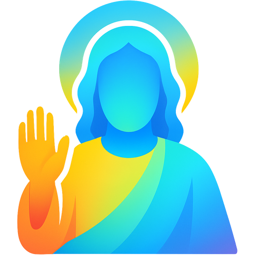 God as a faceless unidentified figure and silhouette being of vibrant colors and consisting of mainly sky glass blue, pastel green, and a beautiful yellow with hints and shows of the rest of the colors of the rainbow