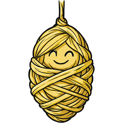 made out of blonde hair giant slikworm cocooned pod encased enveloped cocooned covered with made out of blonde hair huge coating of made out of blonde hair slik and huge made out of blonde hair slik wrappings and huge made out of blonde hair webbing wrappings made out of blonde hair hanged on the ceiling