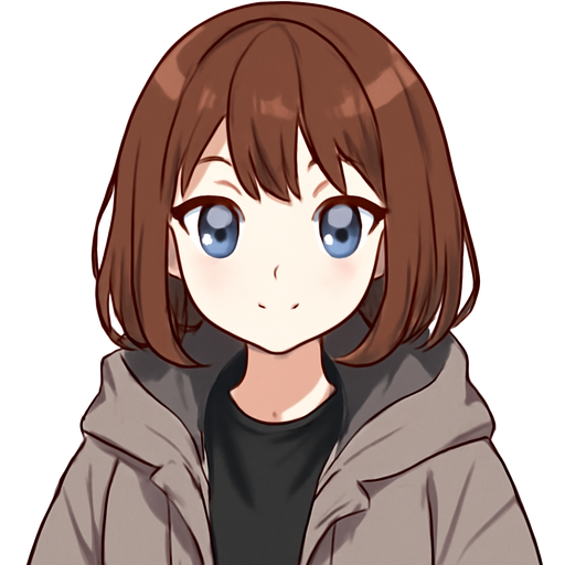 A brunette girl with blue eyes wearing a black jacket over a black shirt and a large gray jacket over that.
