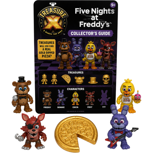 moose toys treasure x five nights at freddy's edition collectors guide treasures and characters will you find a real gold dipped pizza treasure