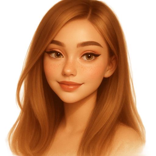 baddie girl, warm toasted soft autumn palette, fair skin with side parted side swept straight ultra long hair with soft layers and curved ends, silky shine, oval princess face, medium soft almond eyes light honey brown, soft freckles across cheeks and nose, full lower lip, gentle glam toasty makeup, soft blush, warm brown shimmer eyeshadow, fluffy softly arched dark brown brows, glossy warm nude lips, soft flutter lashes, dainty feminine vibe, Disney-princess sweet smile, natural lighting, warm muted pastel tones, glowy filter, golden cozy tones, subtle highlight on cheekbones aesthetic, dreamy glow, high detail, beauty influencer style, subtle fox-eye eyeliner, defined lip liner, caramel balayage, warm golden filter, high cheekbone glow, smooth cinematic glow skin