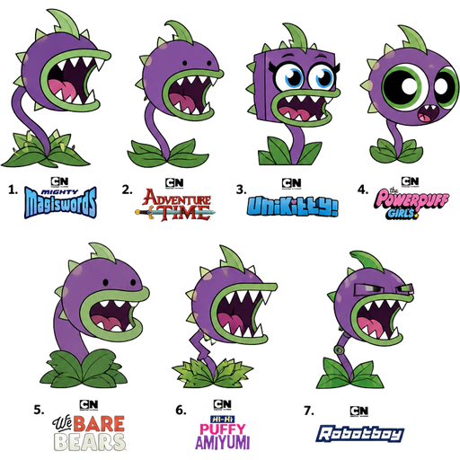 pvz chomper in cartoon network styles 1 mighty magiswords 2 adventure time 3 unikitty! 4 powerpuff girls 5 we bare bears 6 hi hi puffy amiyumi 7 robotboy