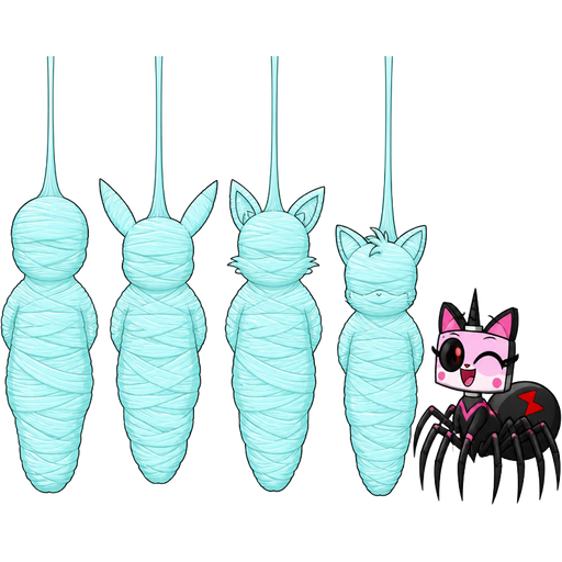 wrapped up and mummified fully covered in a #B8FFFF spider slik cocoon shaped like boy arms behind back with #B8FFFF spider slik wrappings completely covered with thick layers non-transparent #B8FFFF spider slik wrappings hanging on ceiling next to wrapped up and mummified fully covered in a #B8FFFF spider slik cocoon shaped like pikachu arms behind back with #B8FFFF spider slik wrappings completely covered with thick layers non-transparent #B8FFFF spider slik wrappings hanging on ceiling next to wrapped up and mummified fully covered in a #B8FFFF spider slik cocoon shaped like funtime foxy arms behind back with #B8FFFF spider slik wrappings completely covered with thick layers non-transparent #B8FFFF spider slik wrappings hanging on ceiling next to wrapped up and mummified fully covered in a #B8FFFF spider slik cocoon shaped like miles tails prower arms behind back with #B8FFFF spider slik wrappings completely covered with thick layers non-transparent #B8FFFF spider slik wrappings hanging on ceiling next to a happy black widow spider unikitty drider hybrid