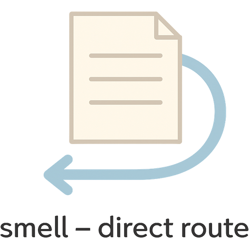 Note idea: Use arrows in soft colours. One arrow labelled “smell – direct route” going around the counter. I