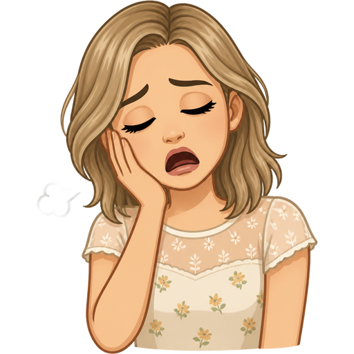 light skin woman with mid-length dirty blonde hair wearing a summer illusion top short sleeves being tired