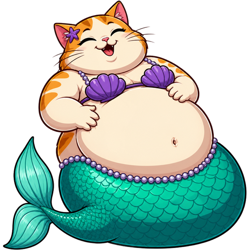 the very hungry cat mermaid book now she wasn't hungry anymore and she wasn't a little cat mermaid anymore she's is a big fat cat mermaid pregnant belly cat mermaid