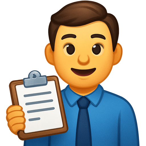 Sketch a friendly supervisor holding a clipboard with tiny speech bubbles: “Sleep schedule OK!” or “Smiles on point!”