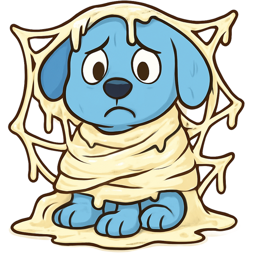 #FFFEED slikworm cocooned pod #FFFEED blue puppy worried covered with #FFFEED very huge coating of #FFFEED slik and very huge #FFFEED slik wrappings and #FFFEED webbings #FFFEED very large coating of #FFFEED slik and very huge #FFFEED slik wrappings and #FFFEED webbings #FFFEED