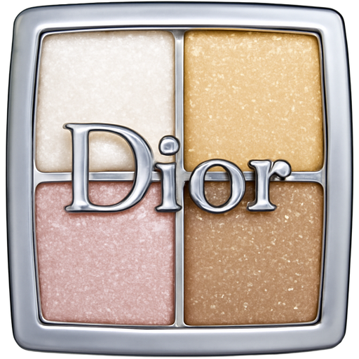 Realistic Dior highlighter pallet white,very light gold ,light pink ,light brown add glitter/shine texture