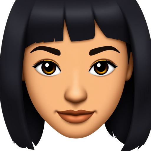 pretty copy paste latina with brown skin, shoulder length black 4a hair and false lashes and a small button nose
