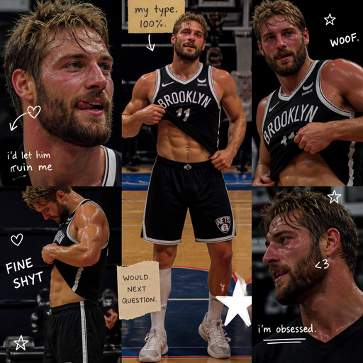 A Real life Full Body Image of a Dad with Dirty Blond hair and Brown Eyes with a Beard with Chunky Arms with Pecs strong enough to Hold up a Building with a Defined Stocky Body And Grotesque Wrestling Body and a Tiny Waist Blushing and With Sunburn under his Eyes. Wearing A Basketball Jersey with Shorts and Licking his Lips. Drenched in Sweat. Lifting his Shirt