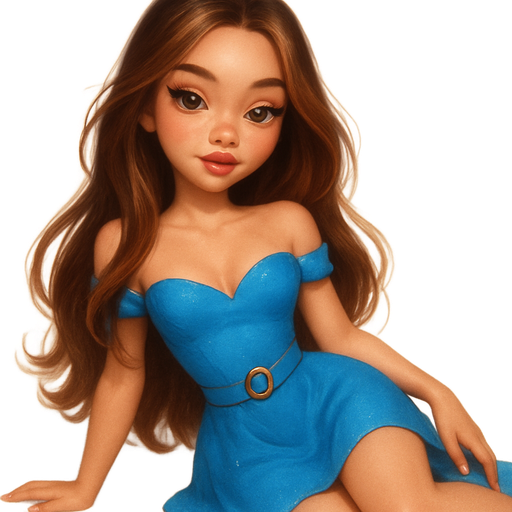 soft airbrushed glam, mini plush Bratz-doll aesthetic, cinematic glow, crisp clean detail, glossy soft skin. brown eyed skinny Petite girl, fair skin with soft freckles, wide face with tall forehead, honey-brown almond wide-set upturned eyes, fluttery lashes, shimmer highlight, plush lips, bottom heavy lip, sweet Belle-princess vibe, mid-long brunette hair with visible caramel highlights. softly defined feminine body, soft hourglass shape with full round bust, dressed as modern day Bloom from Winx Club. hair like Bloom from Winx Club. sleek almond nails. peachy-pink blush with shimmer highlight, glossy shimmer lips. posing. full body head to toe showing. chocolate brown hair with caramel balayage. lying down slightly pose. Cozy romantic glow, soft warm lighting, pop-princess energy