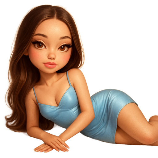 soft airbrushed glam, mini plush Bratz-doll aesthetic, cinematic glow, crisp clean detail, glossy soft skin. brown eyed skinny Petite girl, fair skin with soft freckles, wide face with tall forehead, honey-brown almond wide-set upturned eyes, fluttery lashes, shimmer highlight, plush lips, bottom heavy lip, sweet Belle-princess vibe, medium-long brunette hair with visible caramel highlights. softly defined feminine body, soft hourglass shape with full round bust, dressed as modern day chic Silvermist. hair like Silvermist. sleek almond nails. peachy-pink blush with shimmer highlight, glossy shimmer lips. lying down pose. full body showing.Cozy romantic glow, soft warm lighting, pop-princess energy