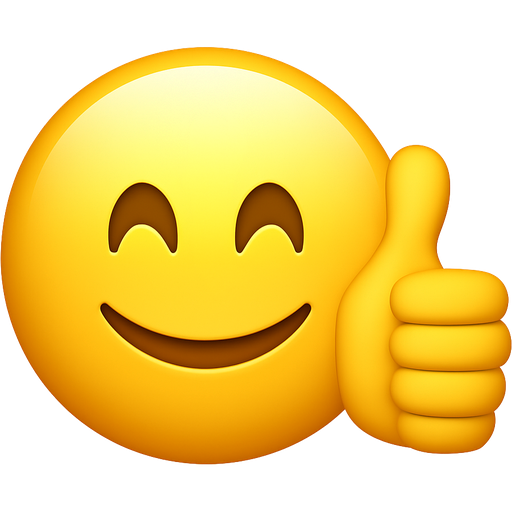 De emoji ββΊοΈπβ moet zijn duim omhoog rechtstreeks voor zich uit steken en de hand moet aan de rechterkant van het scherm staan zodat het lijkt alsof hij je aanmoedigt of zegt goedzo