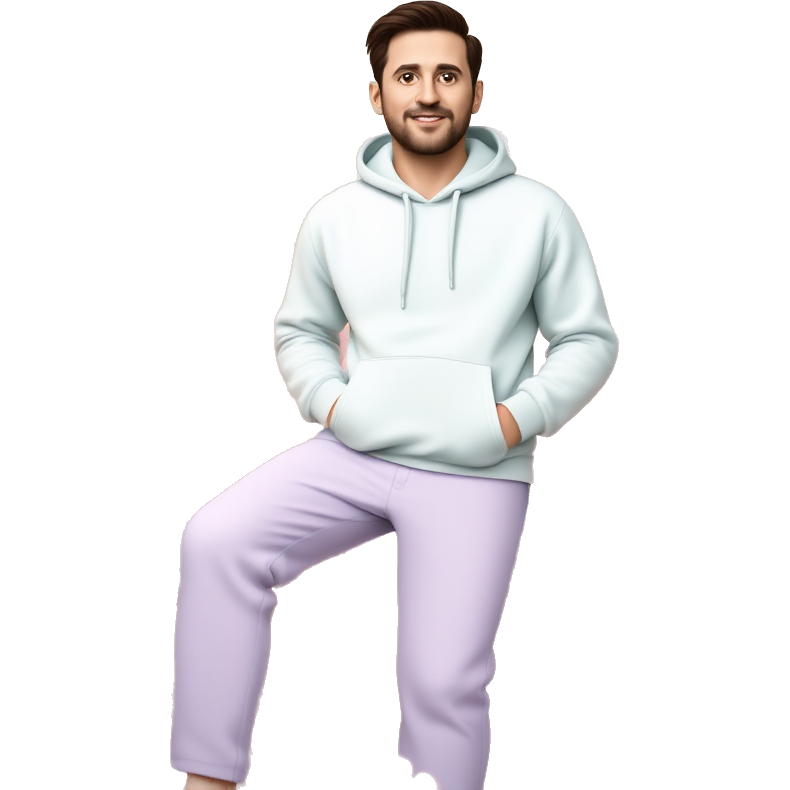 "His Loss ๐โจ - A pastel wonderland featuring Matt Sturniolo, dressed in a soft mint hoodie and lilac joggers, surrounded by fluffy cotton candy clouds, sparkly star-shaped balloons, and whimsical pastel flowers, all gleaming in a gentle sunset glow. ๐ธ๐"