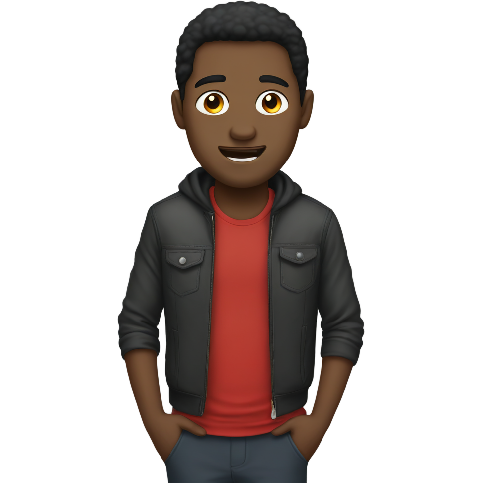 make a father and a son. both with straight black hair. both have white skin. they have to be wearing black and red clothes. there are only two people.