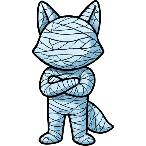 anthropomorphic fox no face arms crossed legs stand up completely #B8FFFF webbed mummified #B8FFFF Spiderwrapped web coating completely wrapped up covered with thick layers non-transparent #B8FFFF spider web slik cocoon #B8FFFF head completely wrapped up covered with thick layers non-transparent spider web slik face completely wrapped up covered with thick layers non-transparent #B8FFFF spider web slik cocoon #B8FFFF mouth completely wrapped up covered with thick layers non-transparent #B8FFFF spider web slik cocoon #B8FFFF ears completely wrapped up covered with thick layers non-transparent #B8FFFF spider web slik cocoon #B8FFFF mouth completely wrapped up covered with thick layers non-transparent #B8FFFF spider web slik cocoon #B8FFFF like an egyptian mummy artistic creation, beautiful art