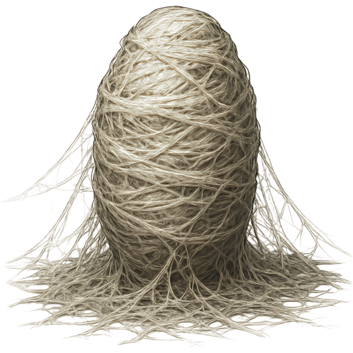 huge slikworm cocoon upright with covered with very huge coating of slik and very huge slik wrappings and webbings very large coating of slik and very huge slik wrappings and webbings on the ground dungeon fighter online game style