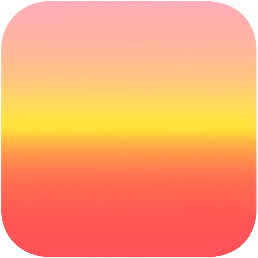Draw a gradient. Soft pink at the top, bright yellow in the middle (thin line), coral red at the bottom