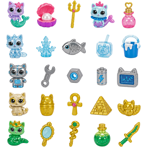 moose toys treasure x meow gold 5 non-gold- treasures based on mermaid cat princess 5 non-gold- treasures based on ice cat 5 non-gold- treasures based on robot cat 5
non-gold- treasures based on mummy cat 5 non-gold- treasures based on naga cat