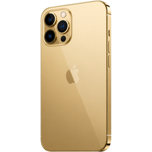 Ultra-realistic 8K render of the back of a luxury gold iPhone-style smartphone designed to closely resemble a modern Apple iPhone. Premium polished metallic gold finish with elegant flat edges, precision detailing, realistic camera module with multiple lenses, subtle antenna lines, and seamless glossy glass back surface. The device is shown from the rear only with no screen visible. The composition focuses entirely on the back design, angled slightly for a premium product showcase appearance. Highly detailed camera housing, buttons, and structural edges with realistic materials and photorealistic textures. Luxury aesthetic, cinematic studio lighting, ray-traced reflections, sharp focus, depth of field, ultra-detailed craftsmanship, and realistic premium Apple-inspired design.