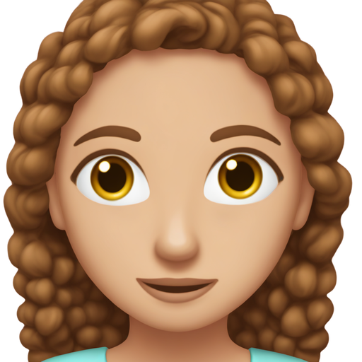 Mulher parda pele clara vestindo scrub rosa claro e estetoscópio no pescoço. Cabelo ondulado marrom claro e olhos marrons. Imagem só ate o busto