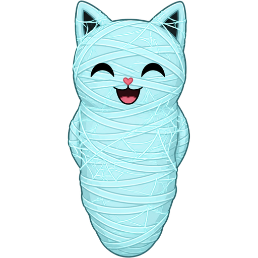 #B8FFFF spider slik cocoon #B8FFFF mummified completely covered anthro black cat arms behind back shaped cocoon covered with #B8FFFF thin coat of #B8FFFF spider webs happy tree friends style
